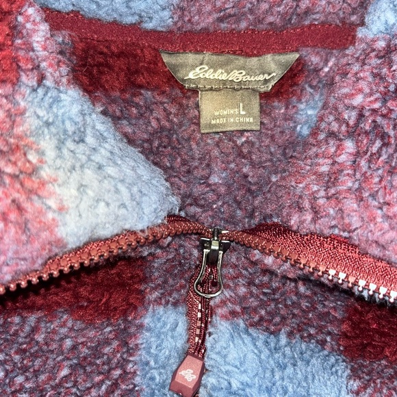 Plush Eddie Bauer Plaid Pullover Hoodie - Picture 3 of 4